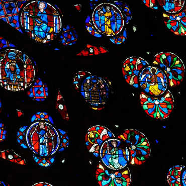 Détail de la rose sud de Notre-Dame