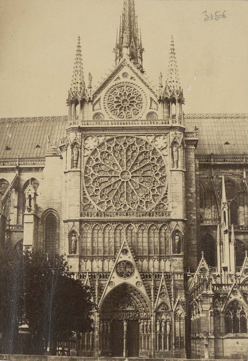 Photographie de la cathédrale Notre-Dame de Paris - Lampué vers 1880
